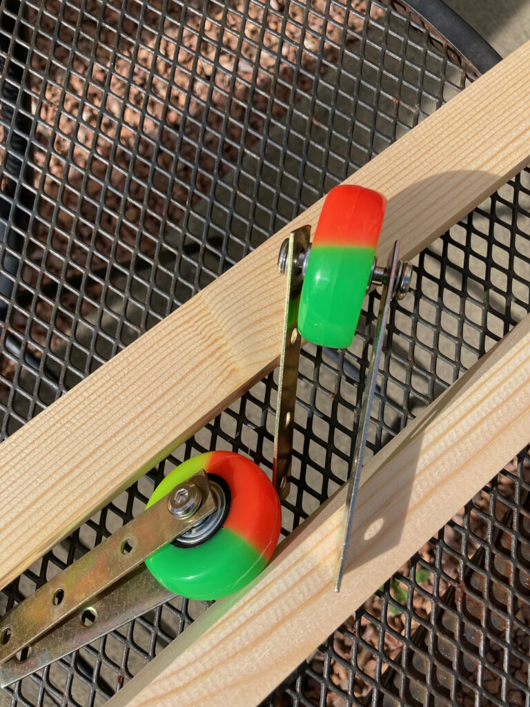 Wheel assembly showing the mending plates.